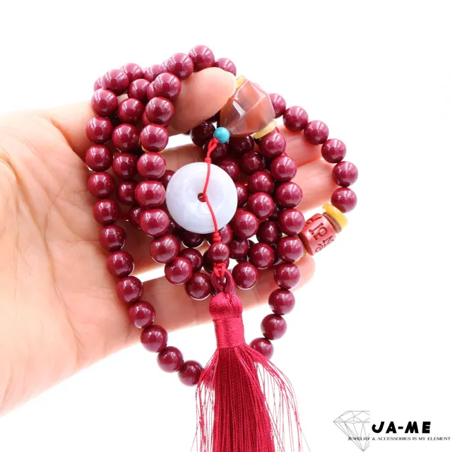 【JA-ME】硃砂 紫金砂蜜蠟南紅108顆念珠