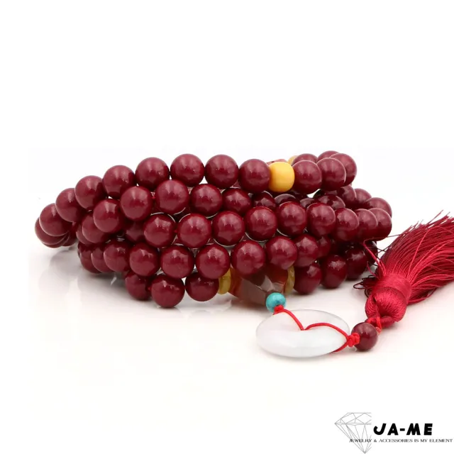 【JA-ME】硃砂 紫金砂蜜蠟南紅108顆念珠