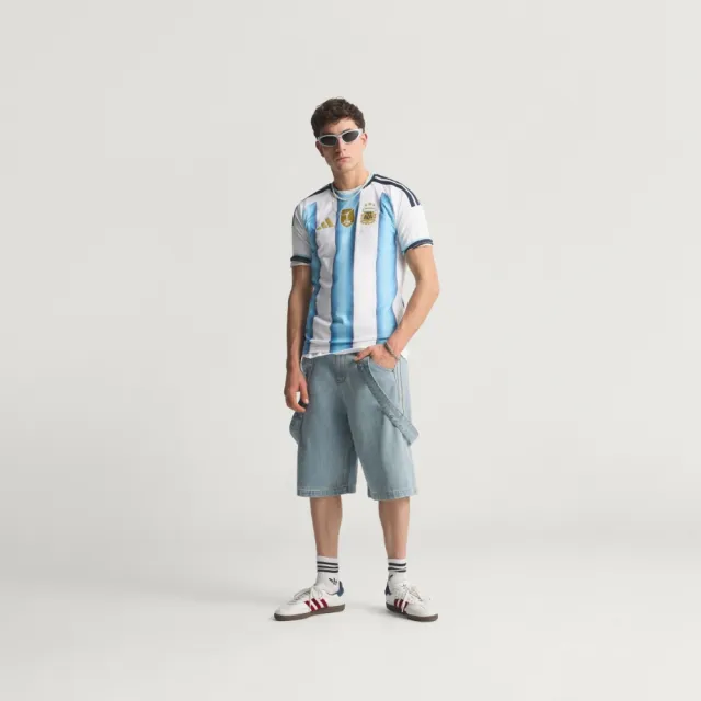 【adidas 愛迪達】世界盃 阿根廷 主場球員版球衣  涼感 男 JM5897