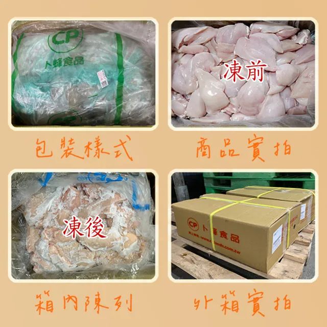 【卜蜂】12kg 營業用_去皮清雞胸肉 急凍保鮮(12kg/箱_箱購.量販.適店家.批發)