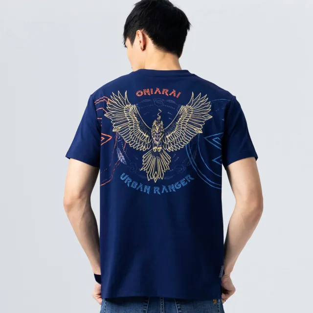 【BLUE WAY】男裝 都市遊俠金鷹雙色 短袖 上衣-鬼洗
