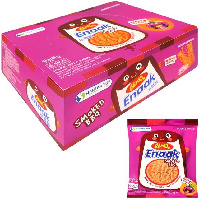 【enaak 小雞麵】Enaak燒烤微辣點心麵 隨手包 14gx30包/盒