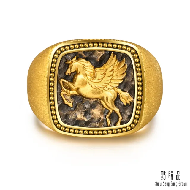 【點睛品】飛馬翱翔 黃金戒指_計價黃金(港圍19)