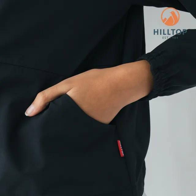 【Hilltop 山頂鳥】超潑水抗UV彈性外套 女款 黑｜PS02XFH2ECA0