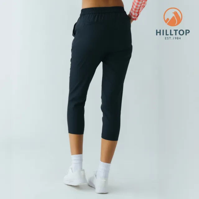 【Hilltop 山頂鳥】抗UV吸濕快乾寬鬆彈性長褲 女款 黑｜PS07XFR8ECA0