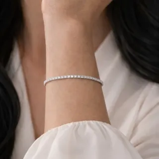 【鉅曜】2克拉鑽石手鍊 網球手鍊/泡泡手鍊 兩款任選(培育鑽石)