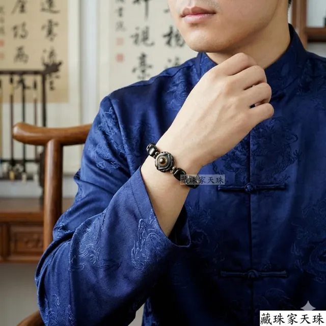 【藏珠家】精品22mm財咒天眼天珠手鍊