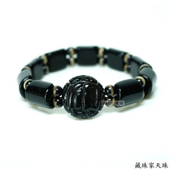 【藏珠家】精品19mm財咒天眼天珠手鍊