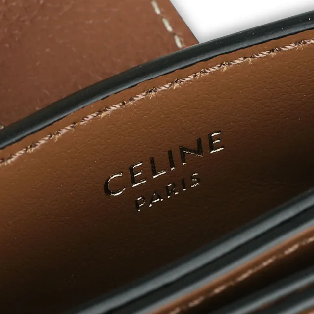 【CELINE】Nino Accordeon 牛皮 卡包 皮夾 短夾 卡夾 棕黃色 10N843GHH.04LU