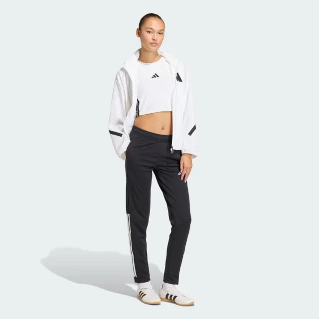 【adidas 愛迪達】外套 女 運動連帽外套 抗UV 亞規 W Z.N.E. WV TT 白 KD8474