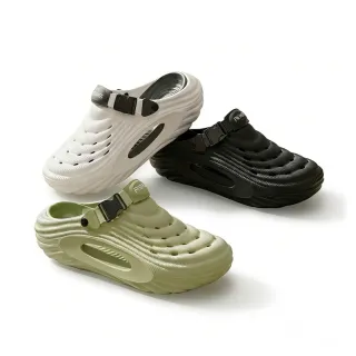 【XUMU SELECT 旭沐選物】踩屎感厚底防水懶人鞋 包頭兩用洞洞鞋(防水懶人鞋 沙灘鞋 涼拖鞋 洞洞鞋)