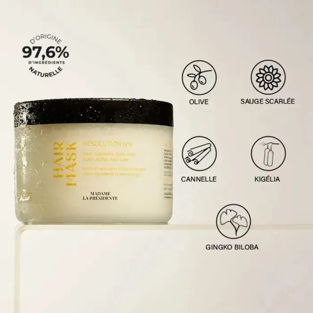 【MADAME LA PRESIDENTE】深層修護髮膜 N°6 滋養保濕 強韌髮絲 亮澤修護護髮膜（240 ml）