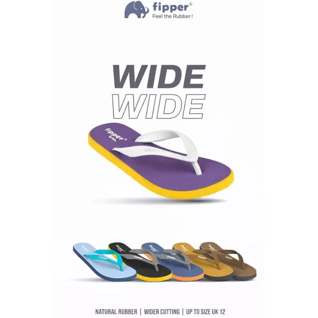 Fipper Wide 官方正品 寬版拖鞋 天然橡膠夾腳拖 防滑耐磨 情侶鞋 沙灘人字拖 馬來西亞品牌