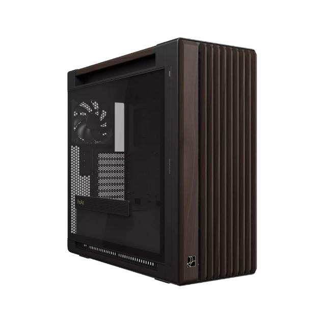 【ASUS 華碩】ProArt PA602 胡桃木透側版 現代黑 電腦機殼 (PA602-WALNUT-WOOD-TG)