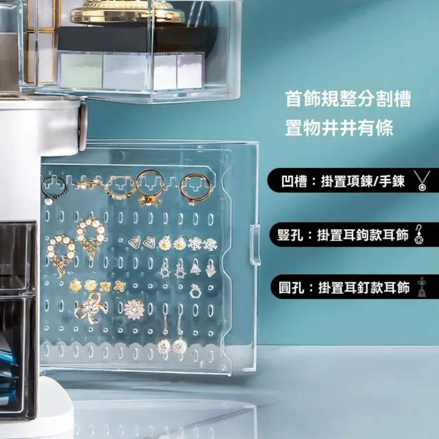 【tounichi 東日】LED燈鏡面防塵收納盒(LED收納盒/化妝品收納盒)