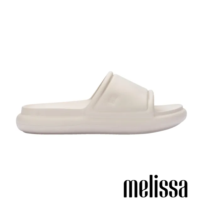 【Melissa】極簡素色寬帶拖鞋(米色)