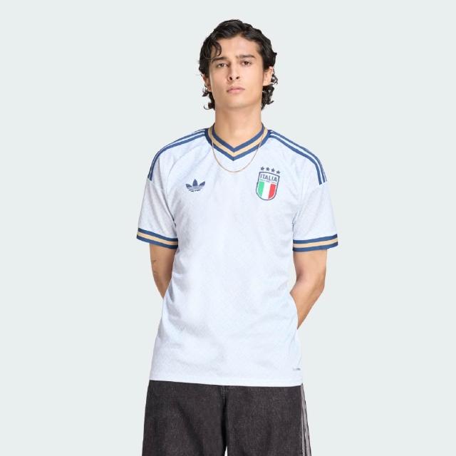 【adidas 愛迪達】世界盃 義大利 客場短袖球衣 吸濕排汗 男 KC8704