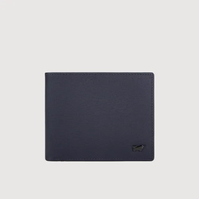 【BRAUN BUFFEL 德國小金牛】維克多-E 12卡中間翻透明窗短夾-多色任選(BF570-317-BK/CGY/DB) 錢包送禮推薦