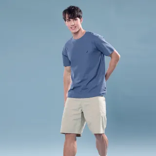 【NAUTICA】官方旗艦 男裝 吸濕排汗休閒短袖T恤(藍紫色)
