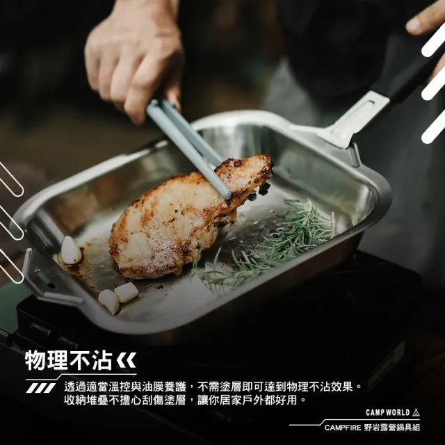 【CAMPFIRE】野岩露營鍋具組 露營鍋具 戶外鍋具 不鏽鋼鍋具 野營鍋 鍋具 套鍋 露營 逐露天下