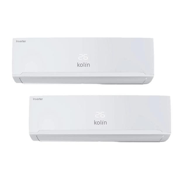 【Kolin 歌林】4-5坪+7-8坪變頻冷暖一對二分離式空調(KDV-P722M201/KSA-PK282DV03A+KSA-PK502DV03A)