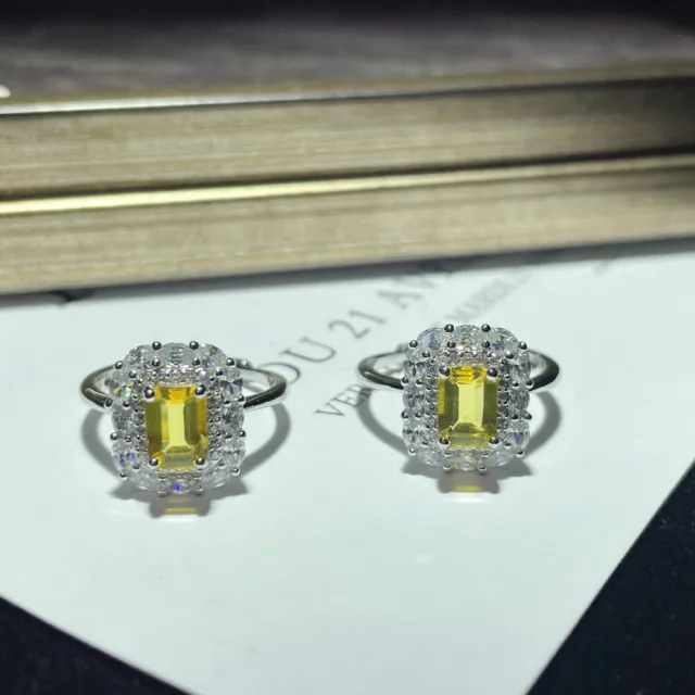 【勝弘珠寶】多明尼加藍珀小方鑽切戒指(藍珀戒指)