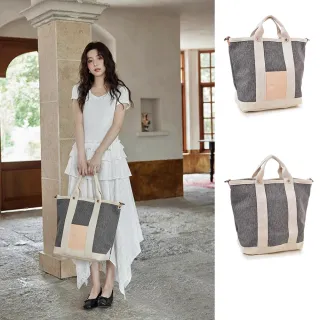 【BOZO 伯樂】進口帆布肩背包搭變色牛皮/真皮Witten款B0199(真皮包包 火山灰)