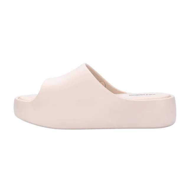 【Melissa】霧面寬帶厚底拖鞋-大童(米色) 防潑水