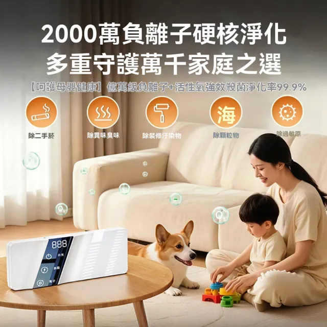 【LEZUN 樂尊】負離子臭氧淨化器 寵物除味清淨機 家用除甲醛淨化器(高效除味/小型家用/多場景適用)