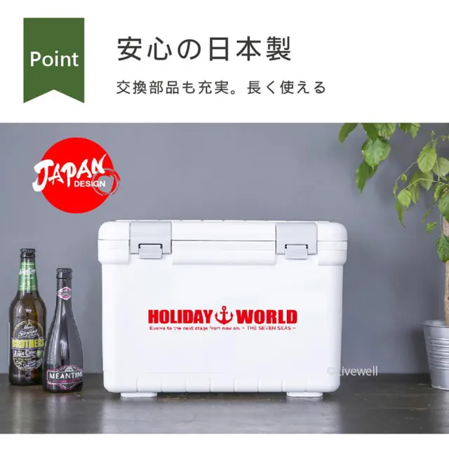 【SHINWA 伸和】伸和 HOLIDAY WORLD LC11L 紅白色保冷保溫冰箱 (日本製)