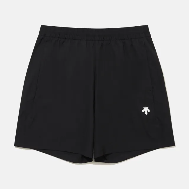 【DESCENTE】短褲 男 女 中性 運動褲 男款 7 吋/女款 6.5 吋 快排  黑 SR123UHP11-BLK0