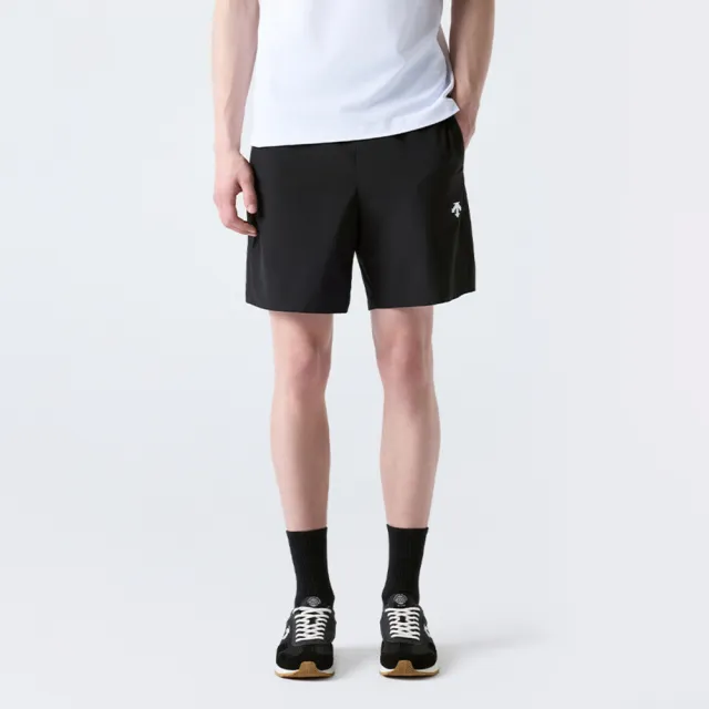 【DESCENTE】短褲 男 女 中性 運動褲 男款 7 吋/女款 6.5 吋 快排  黑 SR123UHP11-BLK0