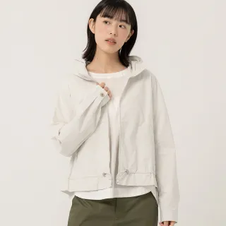 【a la sha】氣質條紋假連帽造型外套