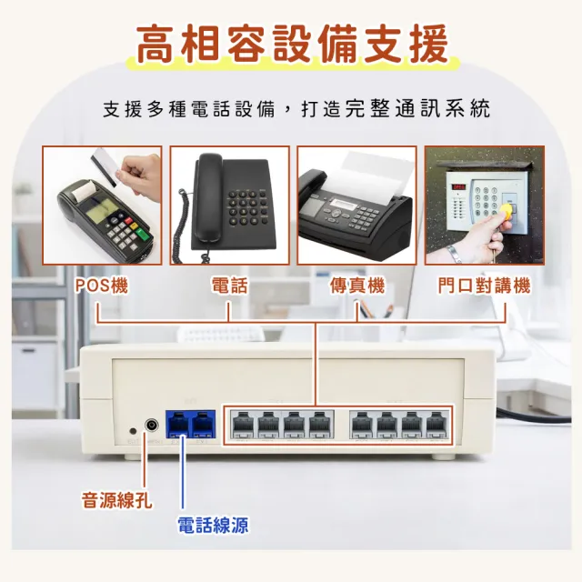 【職人工具】185-TEM208小型電話總機 2外線+8內線 辦公室總機 客服轉接 通訊設備 櫃台客服(電話總機)