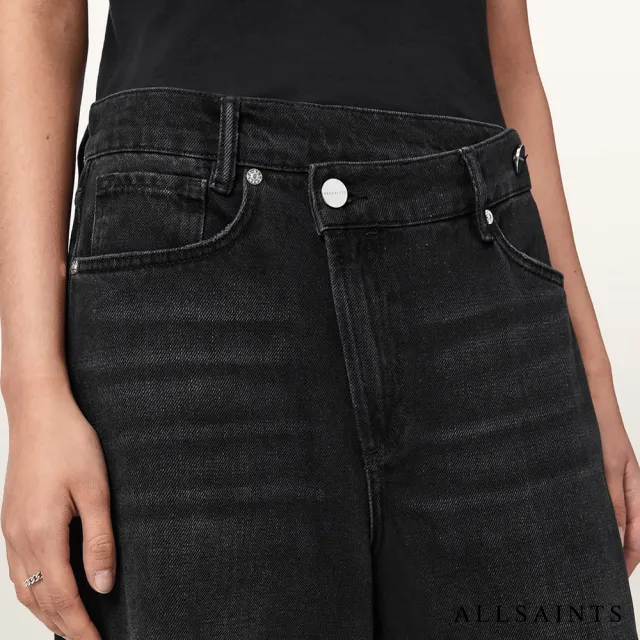 【ALLSAINTS】AKI 中腰不對稱寬褲牛仔褲 W034EE(寬褲版型)