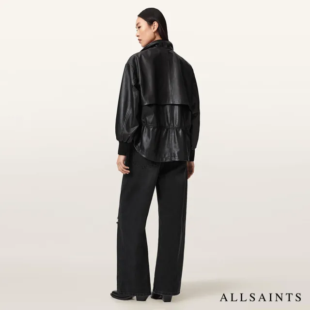 【ALLSAINTS】AKI 中腰不對稱寬褲牛仔褲 W034EE(寬褲版型)