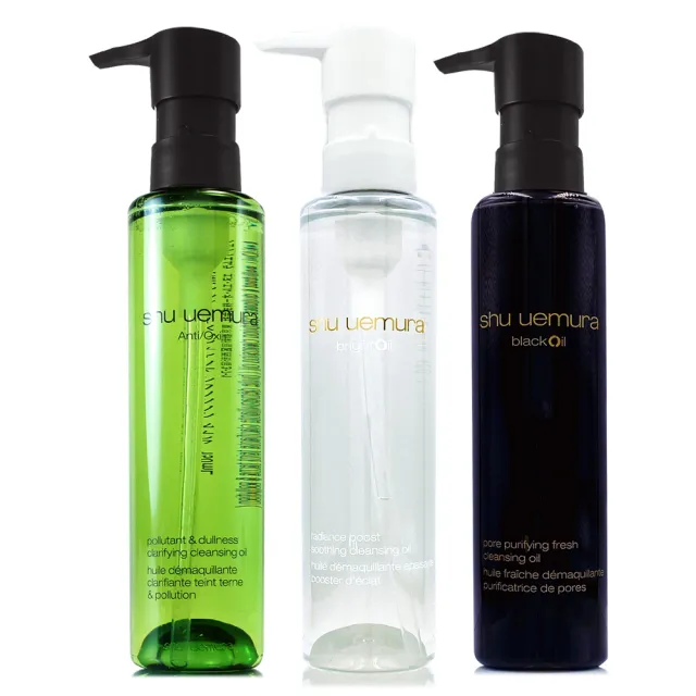 【Shu uemura 植村秀】明星潔顏油150ml*3 - 抹茶精萃+酒粕+黑米精萃(專櫃公司貨/3入組)