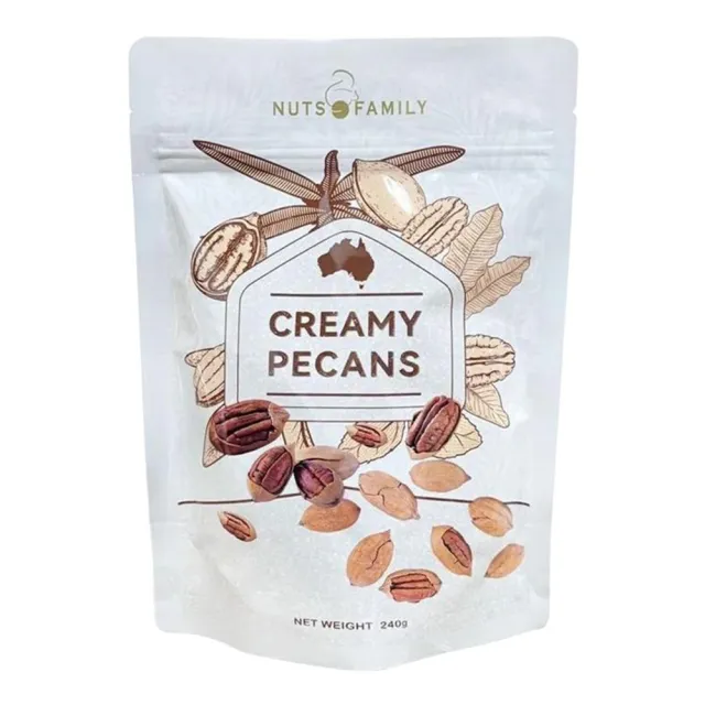 澳洲 Nuts Family 帶殼奶香風味碧根果 240g 山胡桃 堅果 乾果 零食 點心