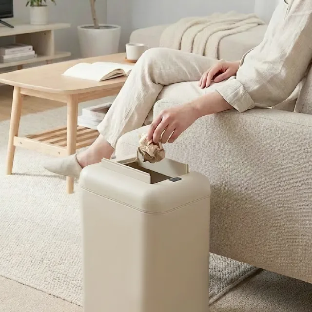 【ELPHECO】福利品-MOMO獨家15L 不鏽鋼雙開感應垃圾桶 ELPH686