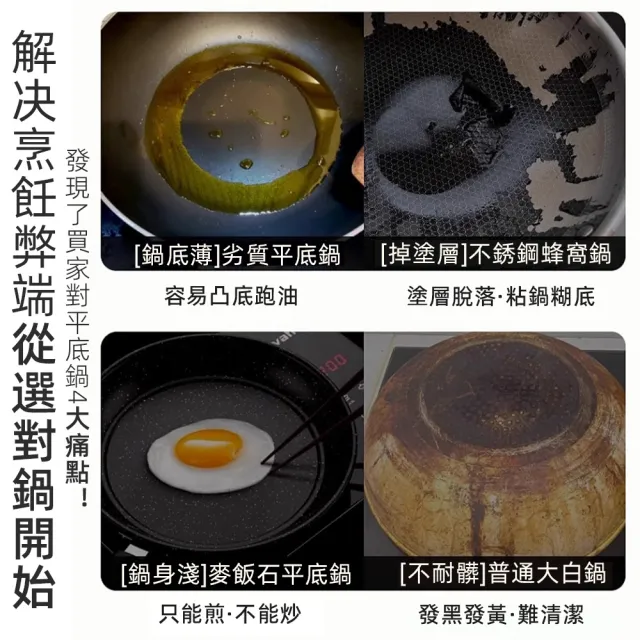 【tounichi 東日】鈦金平底鍋 無塗層不粘鍋 牛排煎鍋 炒鍋電磁爐燃氣竈專用