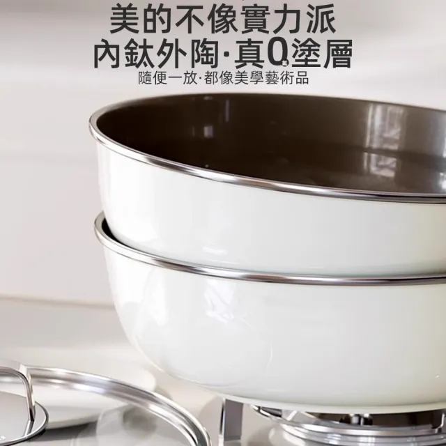 【tounichi 東日】鈦金平底鍋 無塗層不粘鍋 牛排煎鍋 炒鍋電磁爐燃氣竈專用
