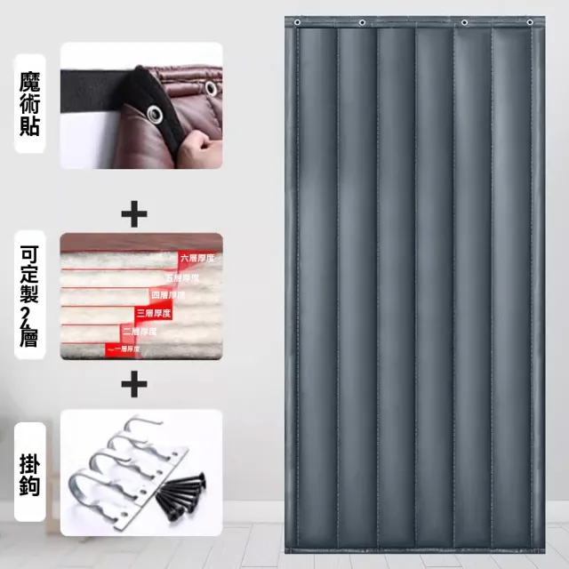 【諾必行】70x200cm 24層隔音棉門簾 隔音降噪 酒吧KTV用 直播防噪音 帶窗/不帶窗