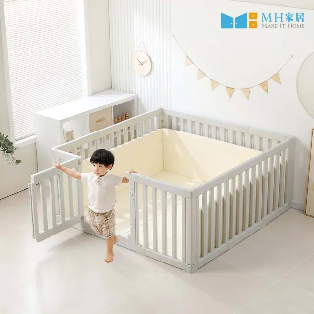 【MH 家居】4合1兒童安全城堡150x150(遊戲城堡/兒童房/兒童遊戲圍欄/爬行地墊)