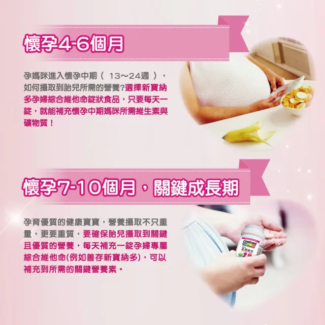 【CENTRUM 善存】孕婦綜合維他命 2盒組(100錠/盒-孕產婦及哺乳期婦女 12種維生素 9種礦物質 一人吃兩人補)