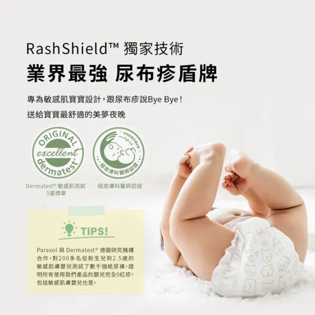 【PARASOL】總代理｜進化版_Clear+Dry® 新科技水凝尿布 囤貨箱購組 黏貼型M-XL(4包/箱)