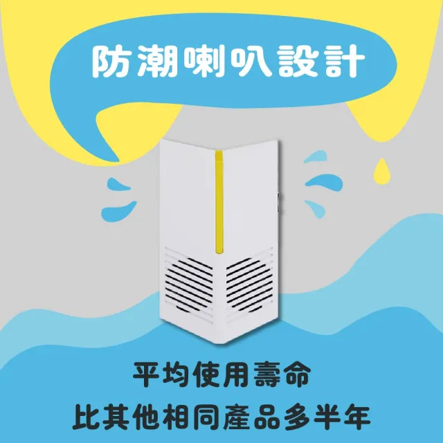 【Digimax】台灣神盾 專業式防潮型超音波驅鼠器 UP-11R 適用100坪 驅蚊黃光 驅蟲磁震波
