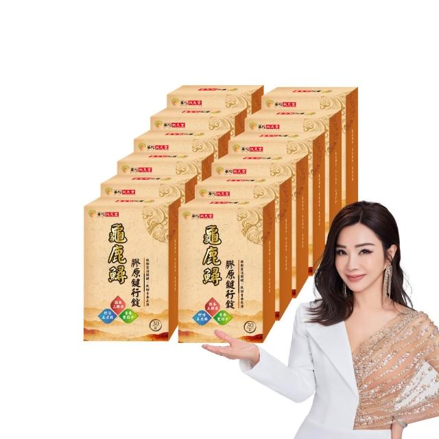 【華陀扶元堂】龜鹿鱘膠原鍵行錠10盒組(30錠/盒;陳美鳳代言-二型膠原蛋白/軟骨素/玻尿酸)618爆殺必買
