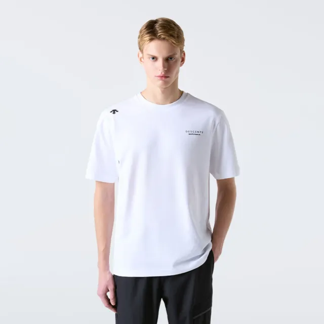 【DESCENTE】短袖上衣 男 女 中性 快排 UNI ESSENTIAL COMFORT FIT SHORT SLEEVE TS 白 SR123UTS15-WHT0