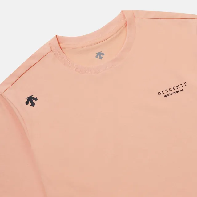 【DESCENTE】短袖上衣 男 女 中性 快排 UNI ESSENTIAL COMFORT FIT SHORT SLEEVE TS 珊瑚 SR123UTS15-CORL