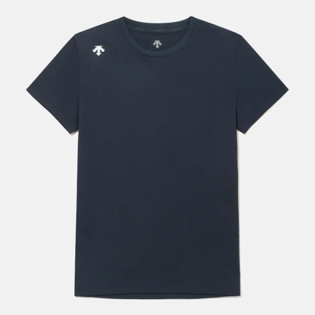 【DESCENTE】短袖上衣 男 女 中性 快排 UNI TOUGH ESSENTIAL SHORT SLEEVE T-SHIRTS 藍 SR123UTS11-DNVY